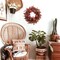 22 Inch Fall Wreath for Front Door(Deep Wine Red, Burgundy, Burnt Orange)14"D x 13"W x 2"H